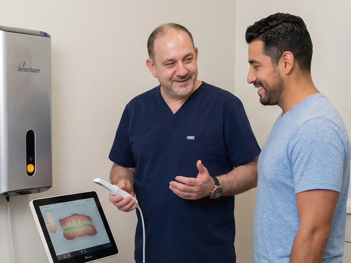 A dentist at Lava Dental with a patient
